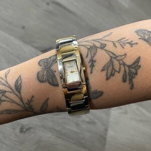 Elgin X Gold And Silver Cuff Watch